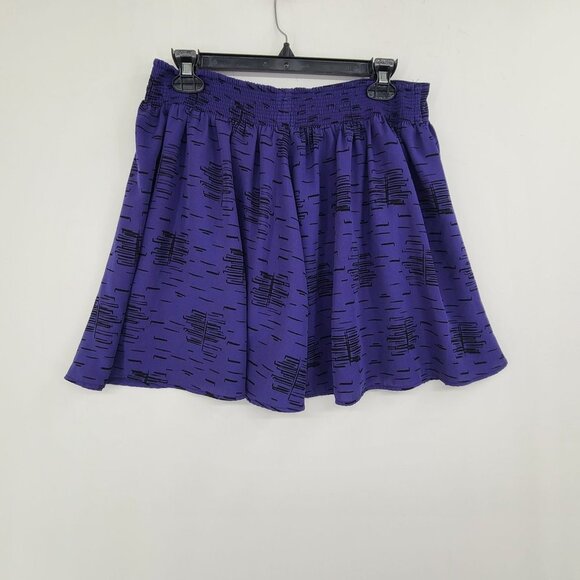 Fossil Women's Mini Skirt Purple and black Size M - Picture 6 of 8
